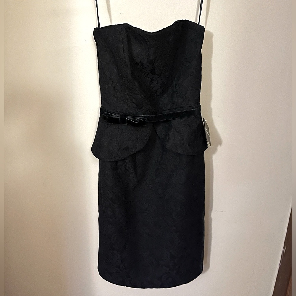 WHITE HOUSE | BLACK MARKET - NWT strapless black dress - knee length pencil
